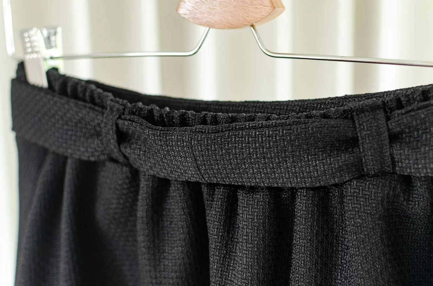 PK02 Sylvia Circle Skirt – Tweed All Black - Image 7