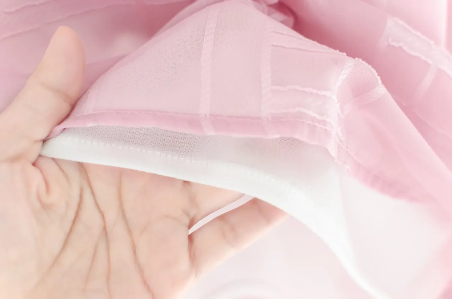 MT2758 Ruff Collar Cap Sleeve Textured Blouse – Pink - Image 7